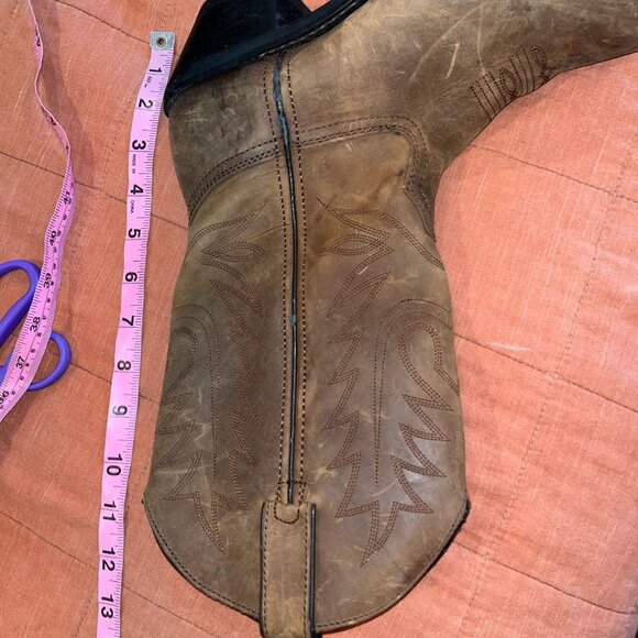 Durango Tan Leather Western Cowboy Boots Size 6.5 M Womens - Picture 10 of 11
